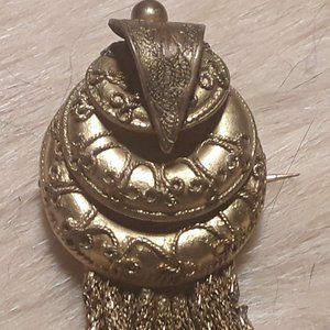 Antique Edwardian  French Fox Tail Brooch..2 inch